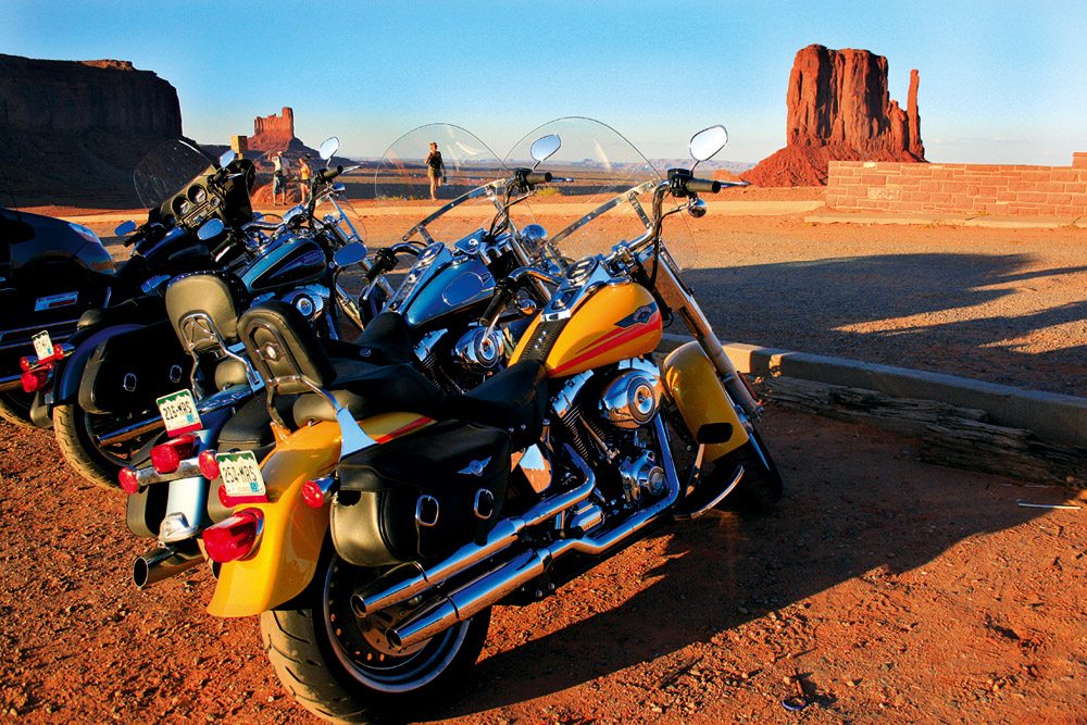 Motorbikes at Monumnet Valley, Utah, one of the locations filmed during the 1969 movie, 'Easy Rider' (Timo Kohlenberg/Flickr)