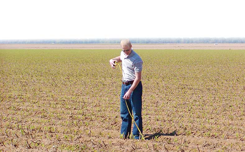 Jeffrey Hignight in a field