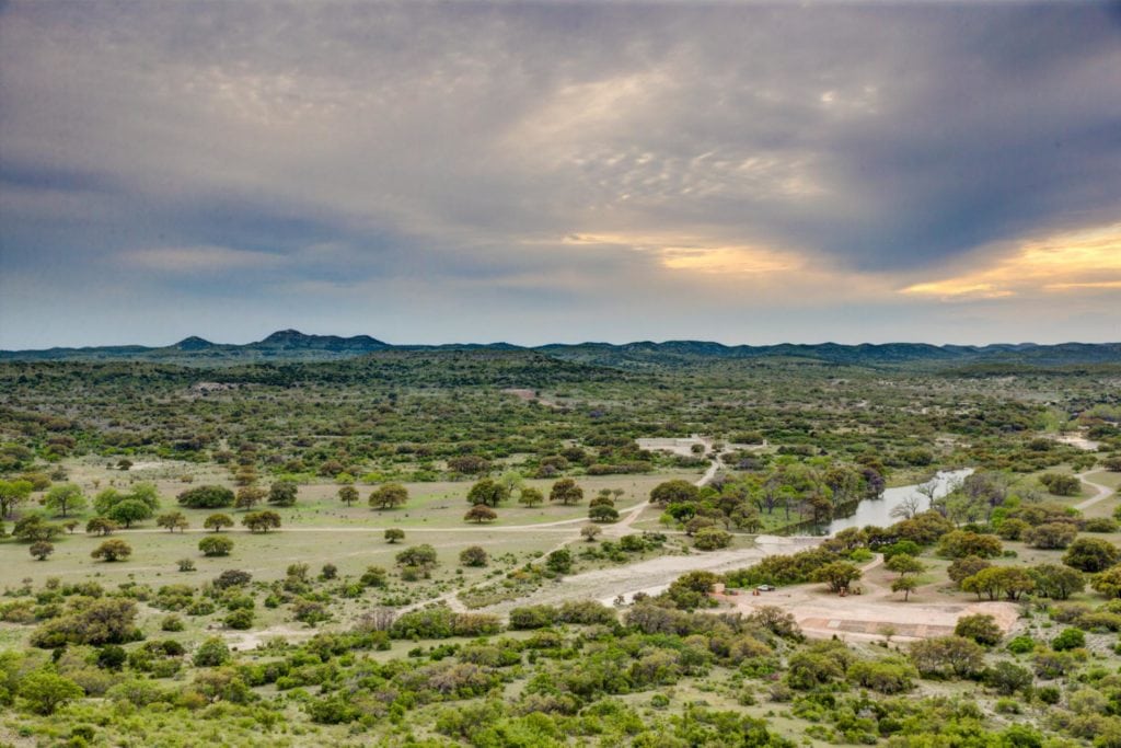 View of landscape at Rancho Agua Grande in Texas