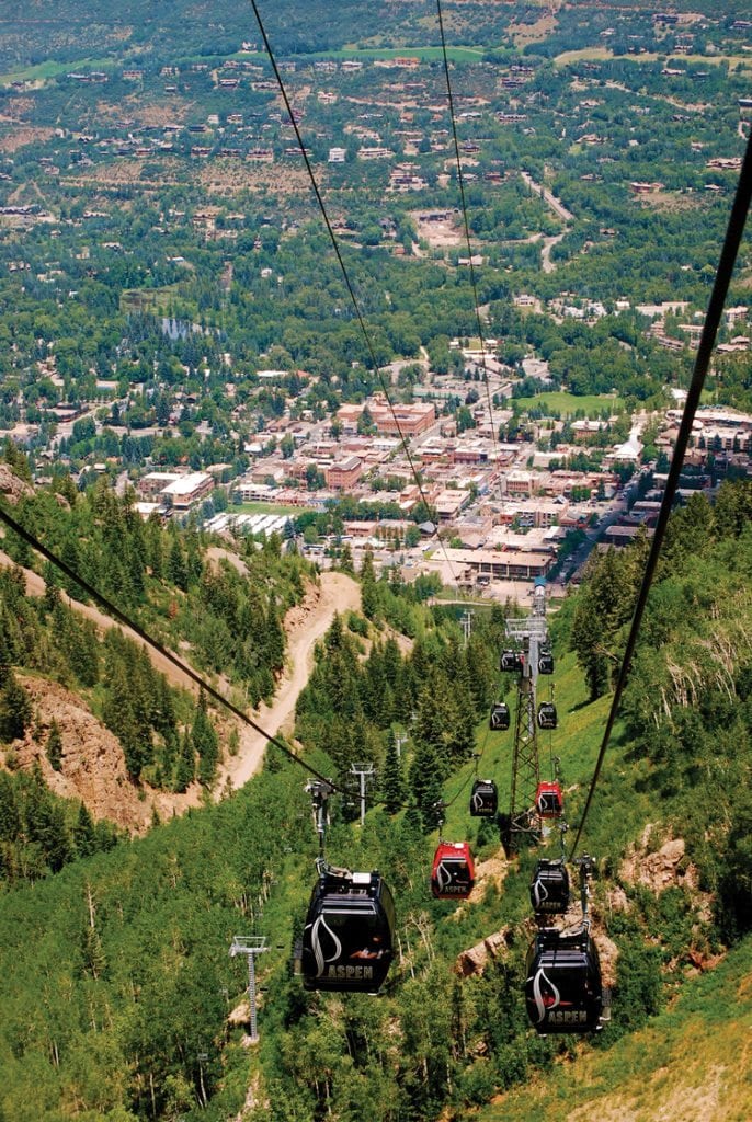 Gondala at Aspen Snowmass in the Roaring Fork Valley