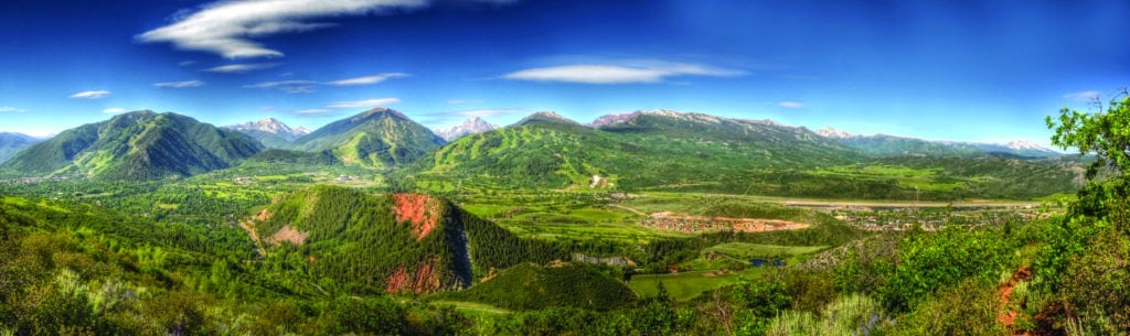 Panorma of Colorado's Roaring Fork Valley