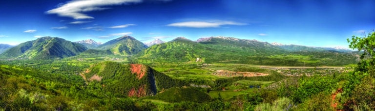 Panorma of Colorado's Roaring Fork Valley