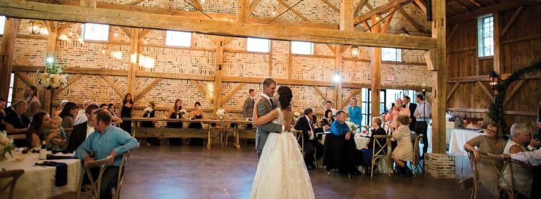 Wedding in renovated barn