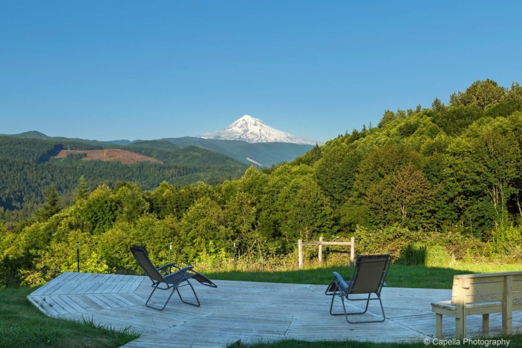 View from patio of home for sale in Clackamas County, Oregon