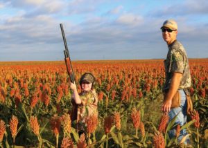 Father, Son, Hunting, Field, Dove