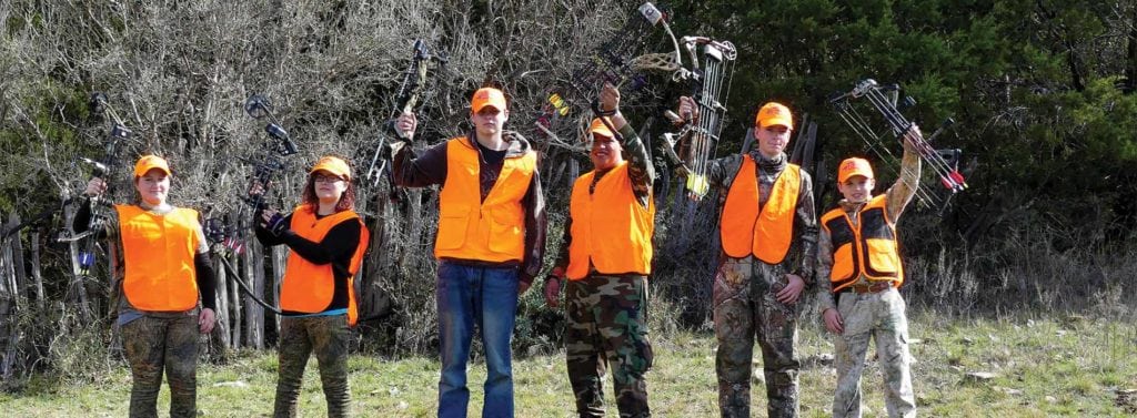 Young hunters with the Texas Youth Hunting Program