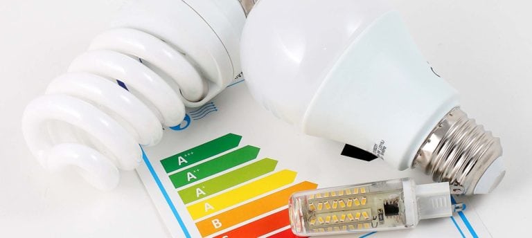 Picture of energy-efficient lightbulbs