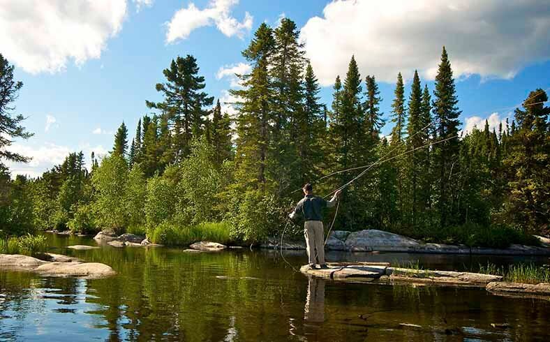 Fly-fisherman in Manitoba