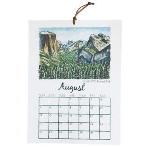 National Park Calendar - August