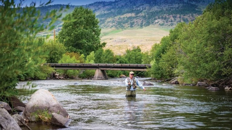 Fishing at West Boulder Ranch, Montana