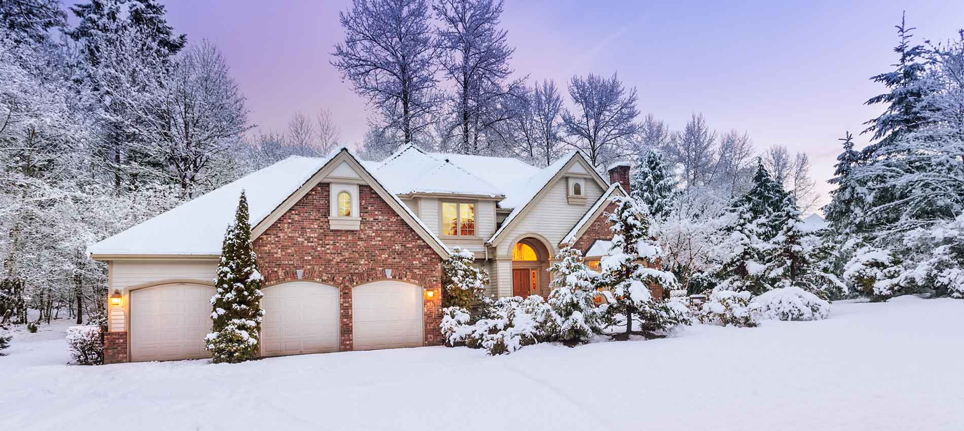 image of home in winter