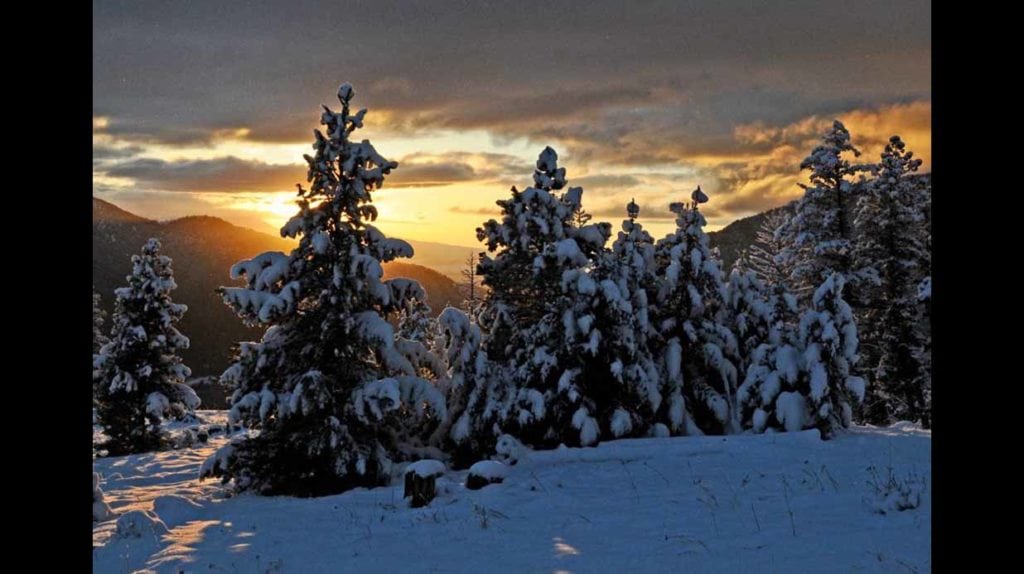 Winter view at Lone View Ranch, Montana