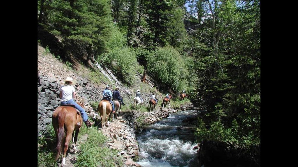 Horseback riding at Lone View Ranch, Montana