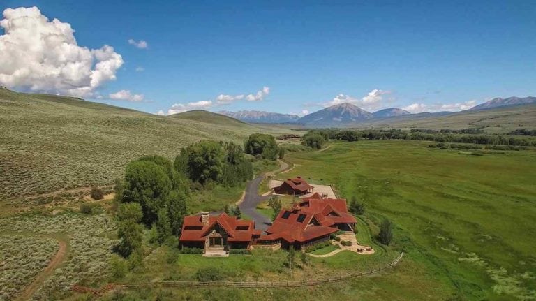 View of homestead on Eagle Ridge Ranch in Gunnison County, Colorado