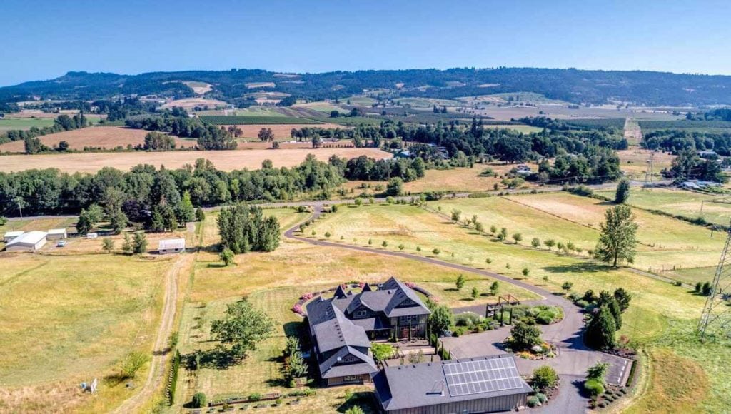 View of B&B for sale in Willamette Valley Wine Region, Oregon