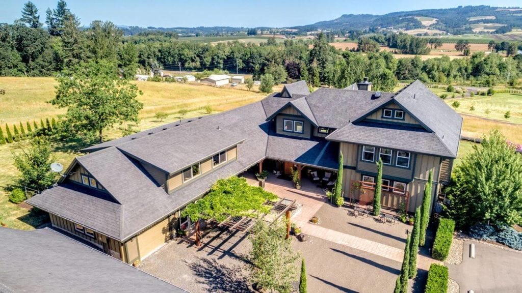 View of B&B for sale in Willamette Valley Wine Region, Oregon