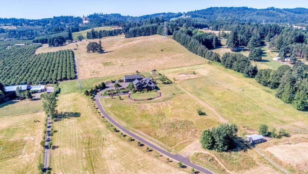 View of B&B for sale in Willamette Valley Wine Region, Oregon