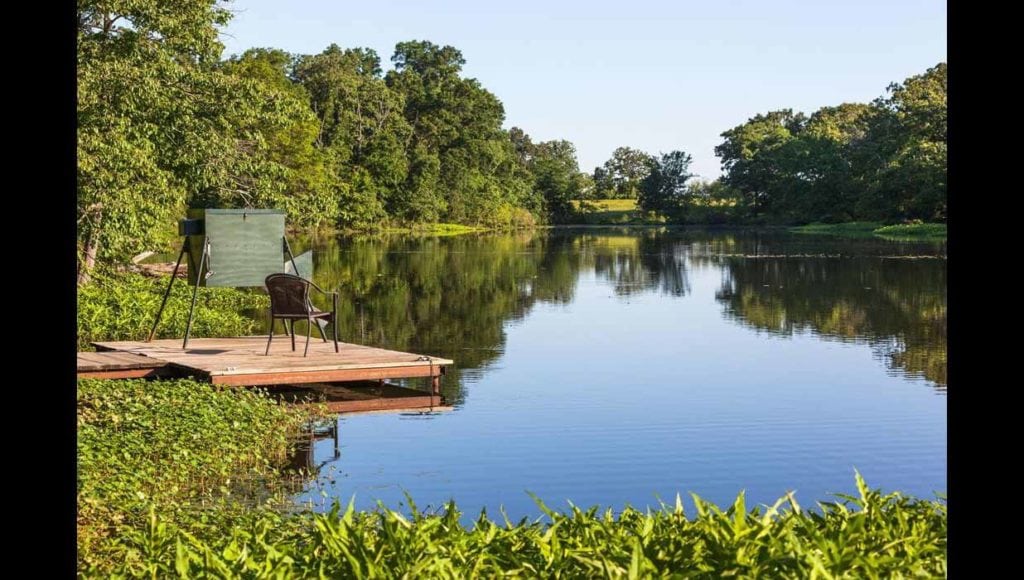 Image of lake on Broseco Ranch in Texas, sold by Icon Global Group