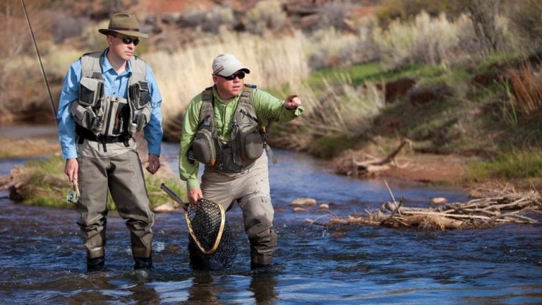 image of fishermen in river