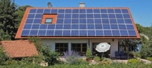 House with solar panels