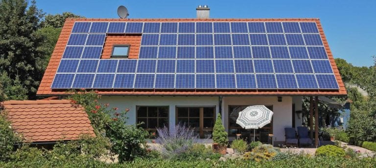 House with solar panels