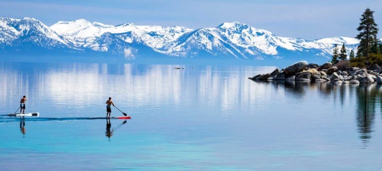 Paddleboarders at Lake Tahoe