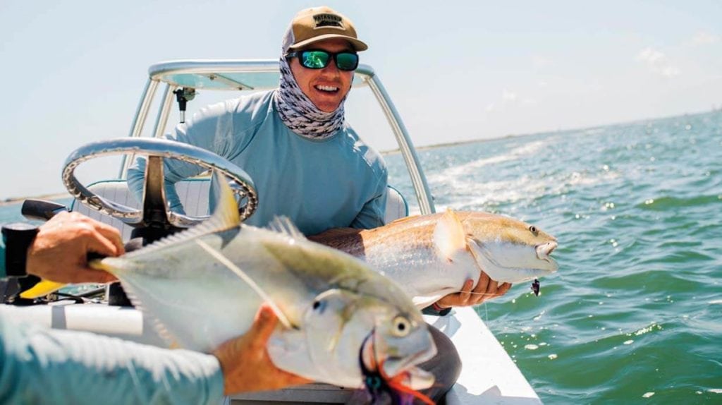 image of fisherman at Bluffs Landing in Corpus Christi, Texas