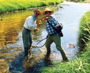 image of fishermen in Bighorn Foothills region near Sheridan, Wyoming