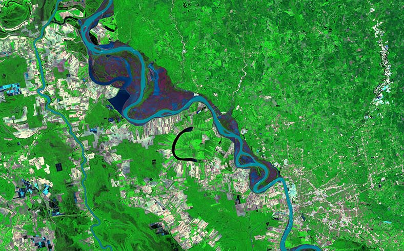 satellite view of louisiana