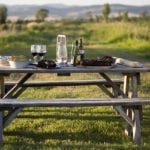 image of picnic table from Open Range cookbook