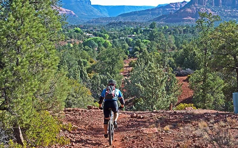 Best fall adventures: Mountain biker in Sedona, Arizona