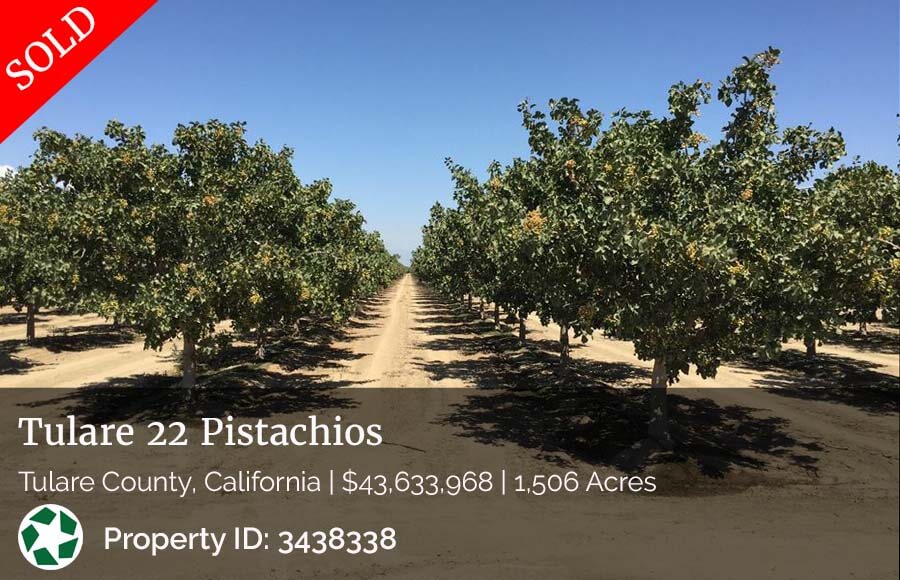 Most expensive land sale: Tulare Pistachios, California