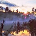 Image of lake and sunrise