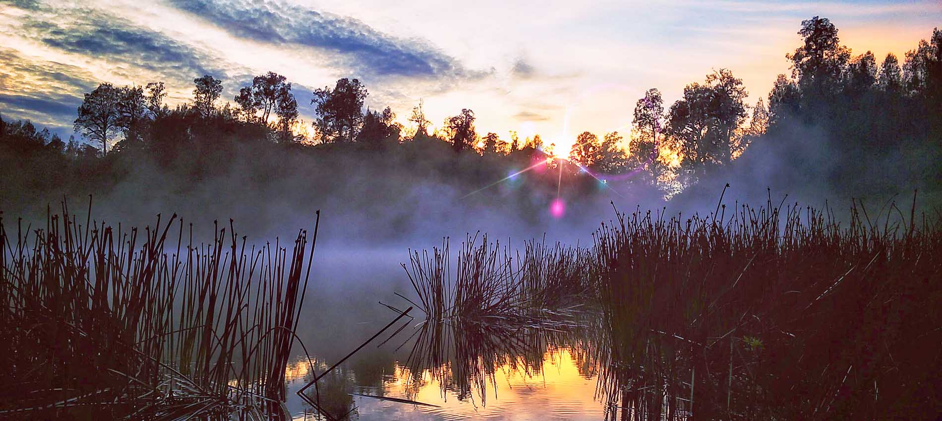 Image of lake and sunrise