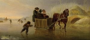 winter sleigh ride on ice