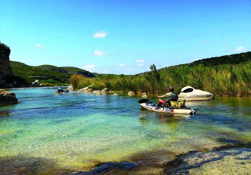 view of river on French Ingram Ranch in Val Verde County, Texas