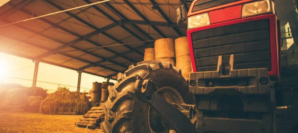 image of tractor on farm