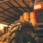 image of tractor on farm