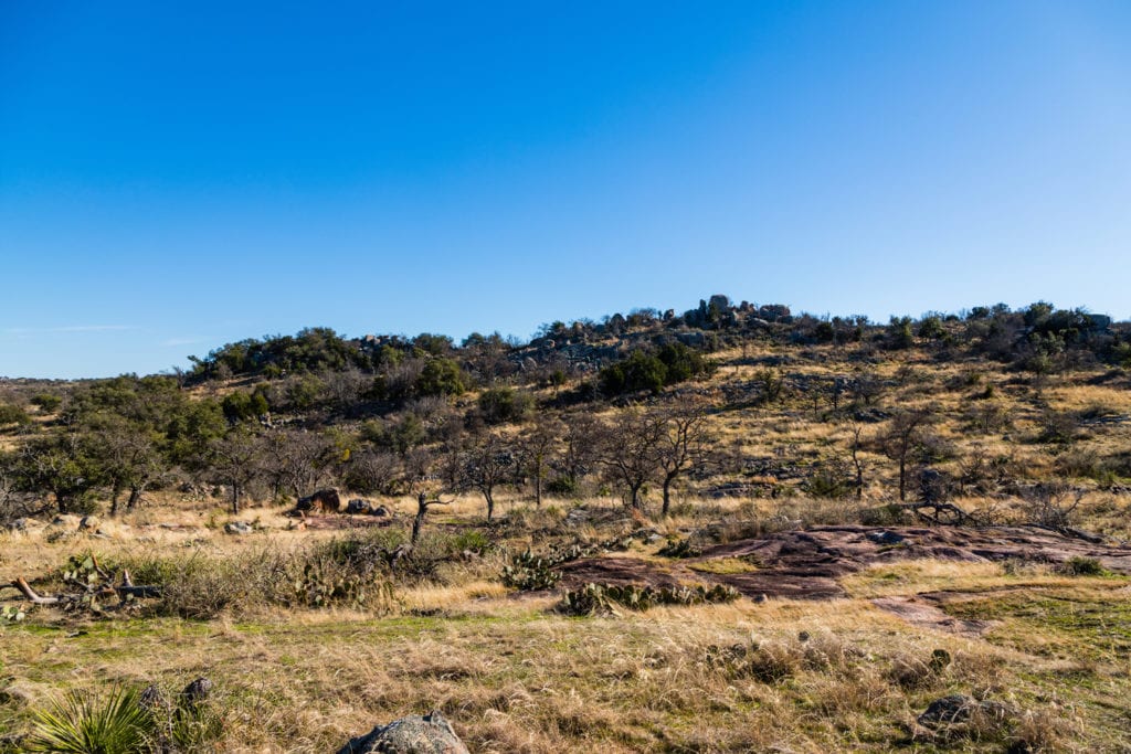 Landscape on the Springs Ranch in Gillespie County, Texas