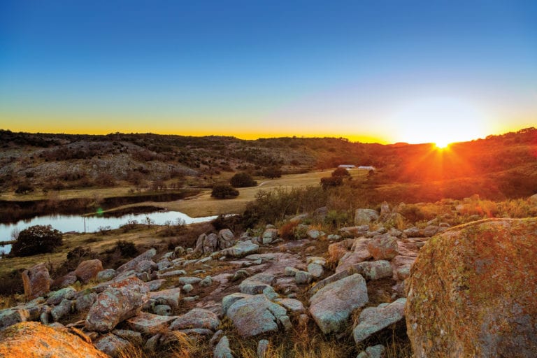 Landscape on the Springs Ranch in Gillespie County, Texas