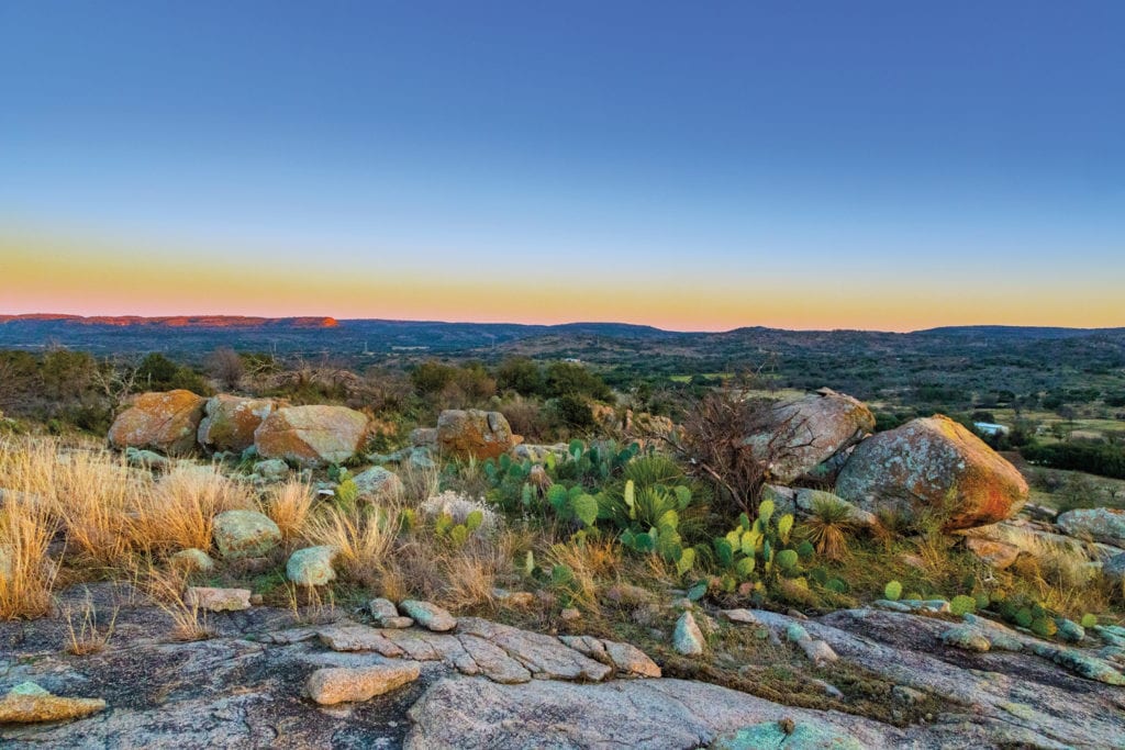 Landscape on the Springs Ranch in Gillespie County, Texas