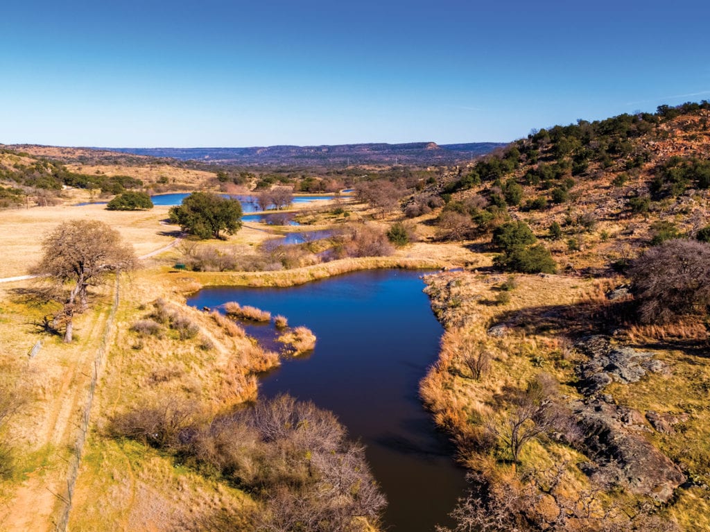 Landscape on the Springs Ranch in Gillespie County, Texas