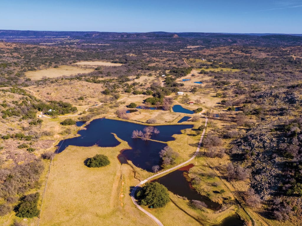 Landscape on the Springs Ranch in Gillespie County, Texas