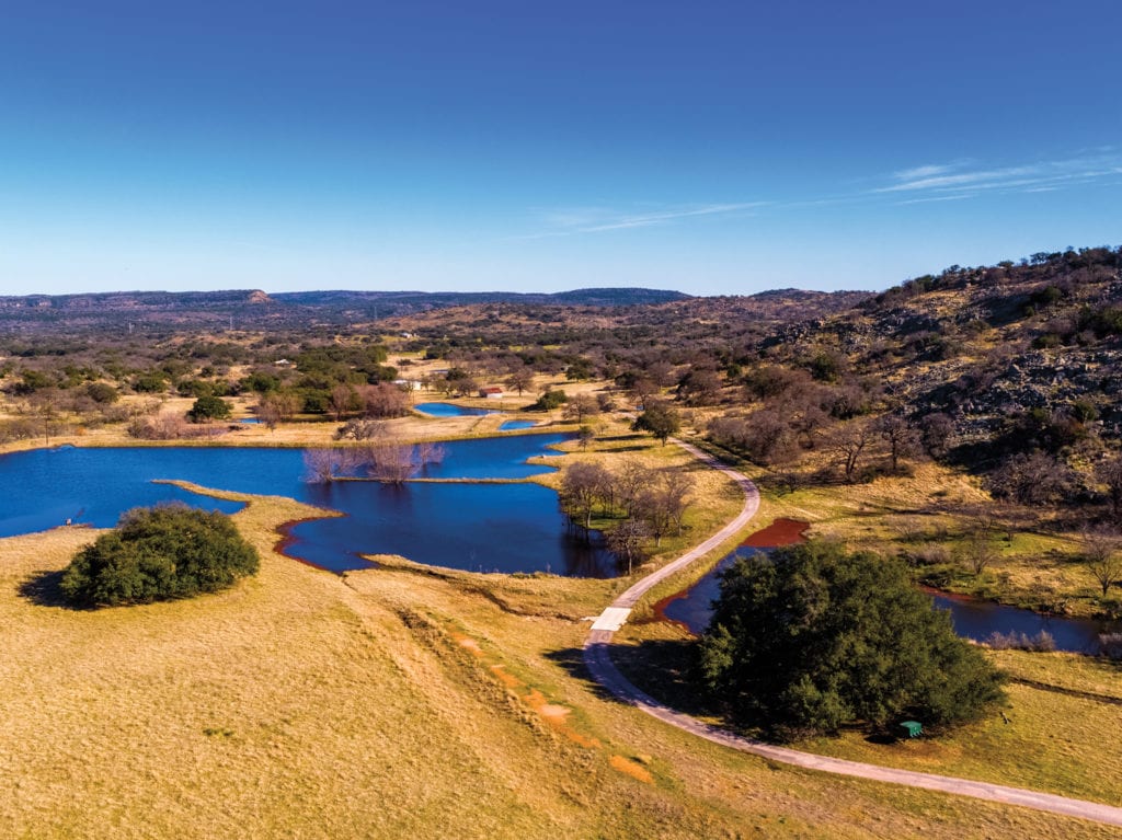 Landscape on the Springs Ranch in Gillespie County, Texas