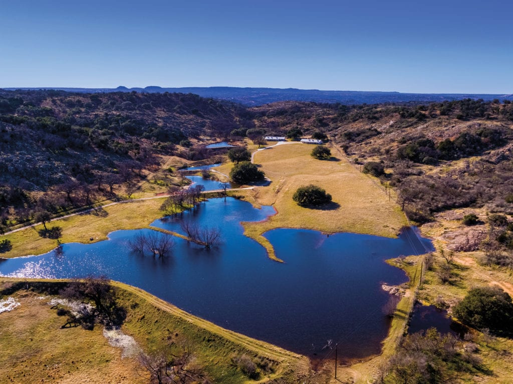 Landscape on the Springs Ranch in Gillespie County, Texas