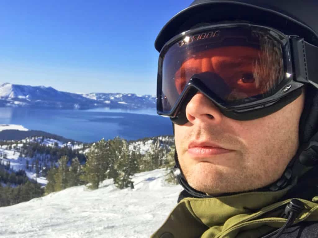 Mike at a ski resort around Lake Tahoe in California.