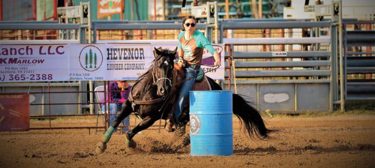 Jolene Johnson, of Texas Ranches for Sale, barrel racing