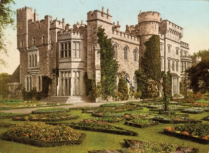 Hawarden Castle, British Prime Minister William Ewart Gladstone’s home in North Wales. (ca. 1890) Hawarden Castle. Great Britain Hawarden Hawarden. Wales, ca. 1890. [to 1906] [Photograph] Retrieved from the Library of Congress, https://www.loc.gov/item/2017660934/.